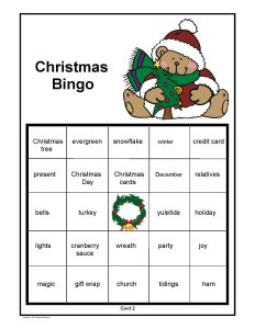 Christmas Bingo Game