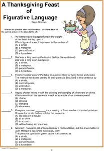 thanksgiving Figurative Language