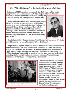 Christmas Reading Passages