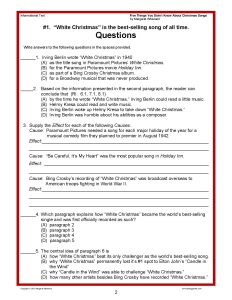 Christmas Reading Passages