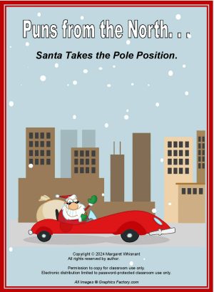 Puns from the North: Santa Takes the Pole Position Figurative Language Bell Ringer Brain Teaser