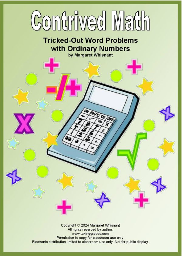 Contrived Math Bell Ringer/Brain Teaser Tricked Out Problems with Ordinary Numbers