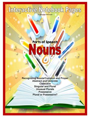 Interactive Notebook Pages:  Parts of Speech:  Nouns