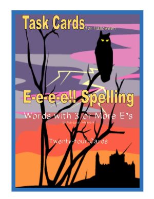 Task Cards for Halloween:  E-e-e-e! Spelling