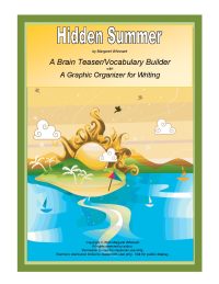 Hidden Summer June-July Vocabulary Brain Teaser with Writing