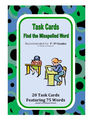 Task Cards:  Spelling (Grades 4-5)