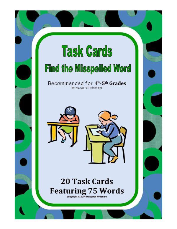 Task Cards:  Spelling (Grades 4-5)
