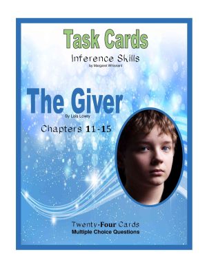 The Giver:  Task Cards Inference Skills  Chapters 11-15