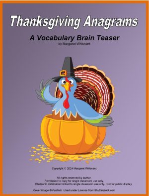 Thanksgiving Anagrams A Vocabulary Bell Ringer Brain Teaser