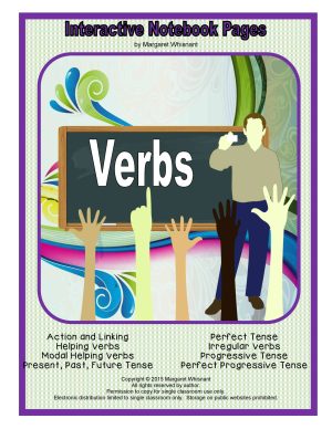 Interactive Notebook Pages  Parts of Speech:  Verbs