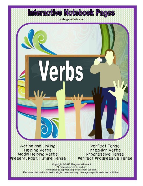 Interactive Notebook Pages  Parts of Speech:  Verbs