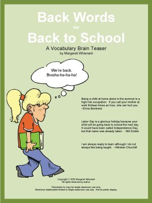 Back Words for Back to School