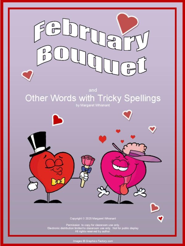 February Bouquet Words with Unusual Spellings