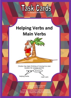 Verbs: Helping Verbs and Main Verbs Task Cards