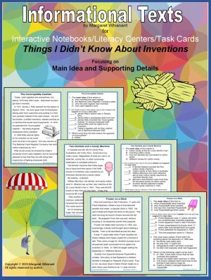 Informational Text Things I Didn't Know about Inventions--Main Idea
