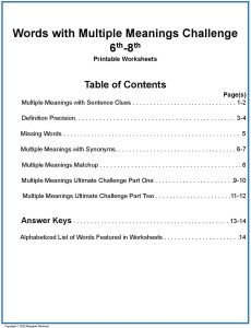 Words with Multiple Meanings