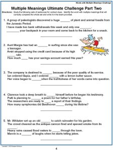 Words with Multiple Meanings